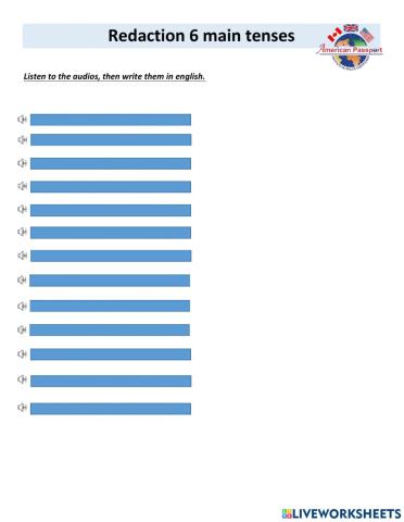 6 main tenses Amerpassport
