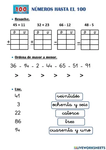 Números hasta el 100
