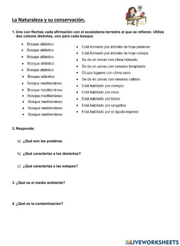 La naturaleza y su conservación quinto