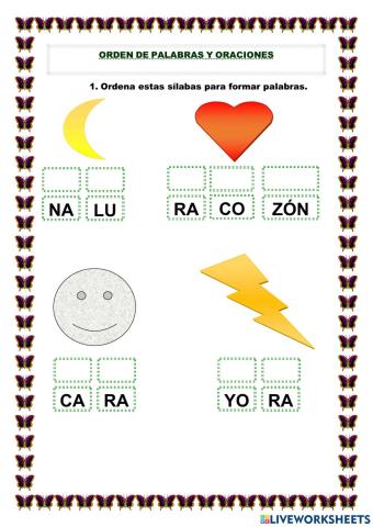 Sílabas desordenadas