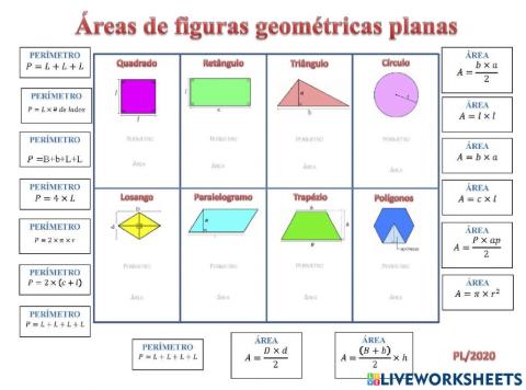 Áreas de figuras geométricas