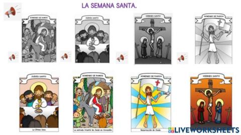 Ordena las secuencias de Semana Santa.