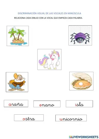 Vocales en minúscula