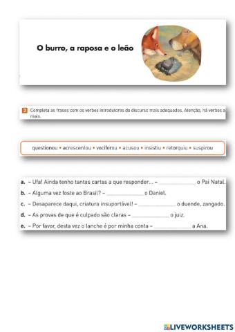 Discurso direto e discurso indireto