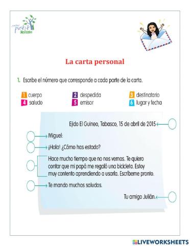 La carta personal