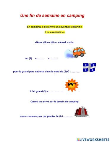 Une aventure en camping