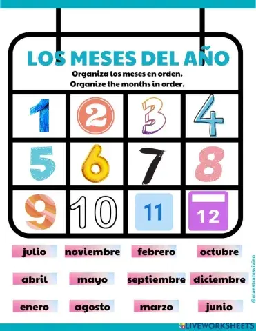 Los Meses del Año