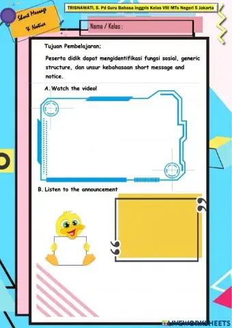 Short message and Notice