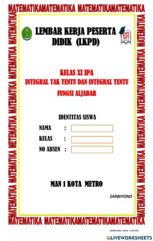 Integral tak tentu dan tentu