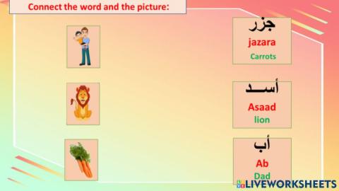 Match between the word and picture