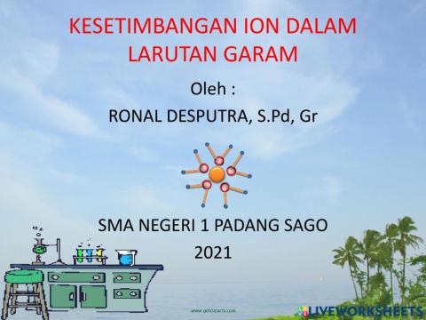 Hirolisis Garam - Ronal Desputra, S.Pd, Gr