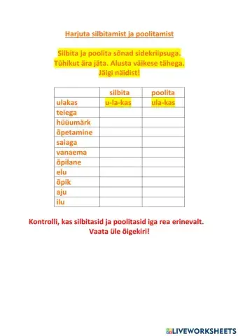 Silbitamine ja poolitamine