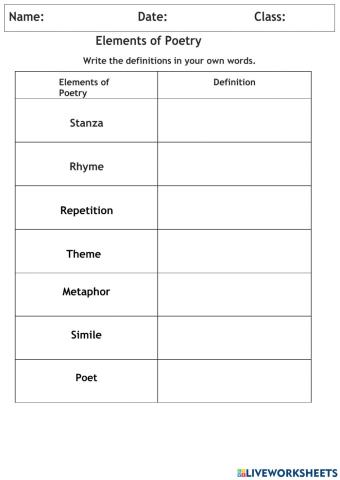 Elements of Poetry