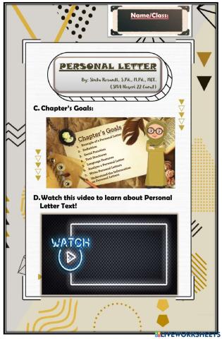 Latihan E-LKPD-personal letter
