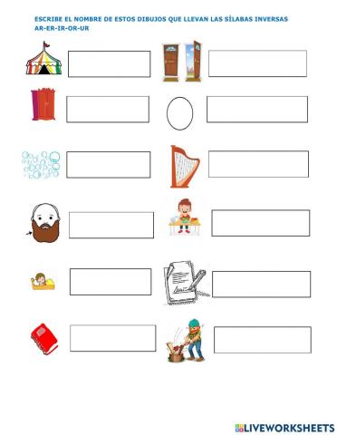 Inversas ar er ir or ur