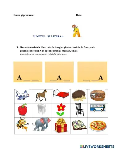 Sunetul și litera A