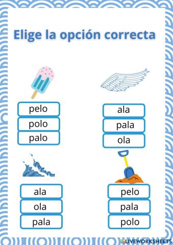 Elige la opción correcta
