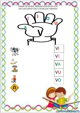 Ficha formar silabas letra V