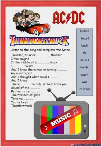 Thunderstruck song- AC DC