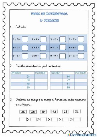 Ficha matemáticas