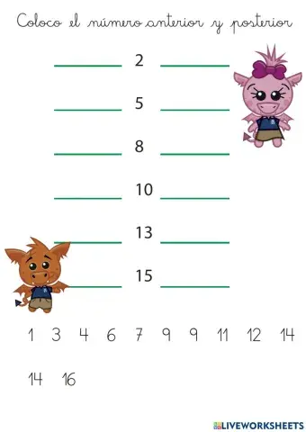 Anterior y posterior