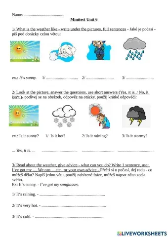 Minitest Uni 6 - Weather