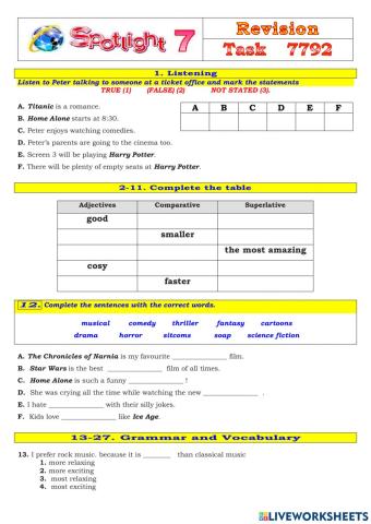 Spotlight 7 Task 7792