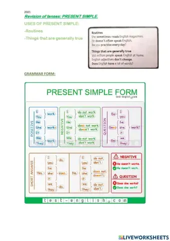 Simple present tense