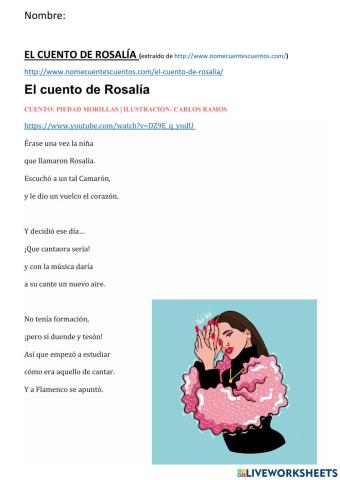 Comprensión Lectora -El cuento de Rosalía-