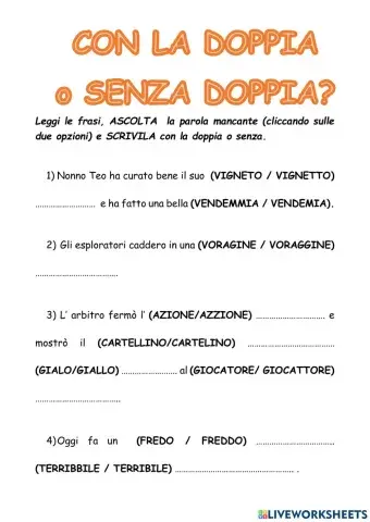 DOPPIA Sì O NO?