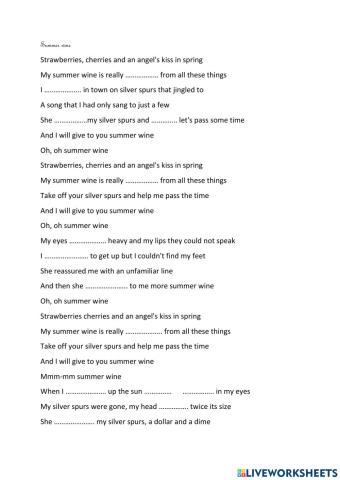 Summer wine song