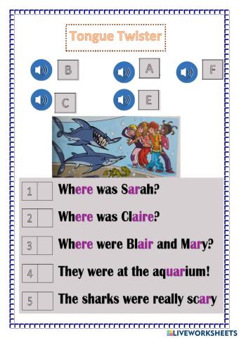 Tongue Twister Listening
