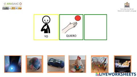 Tablero de comunicación juguetes - casa