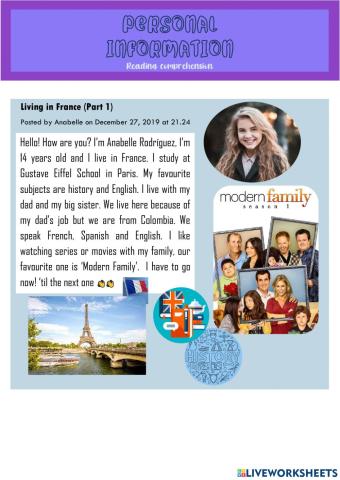 Personal information