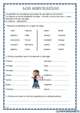 Los gentilicios de las comunidades