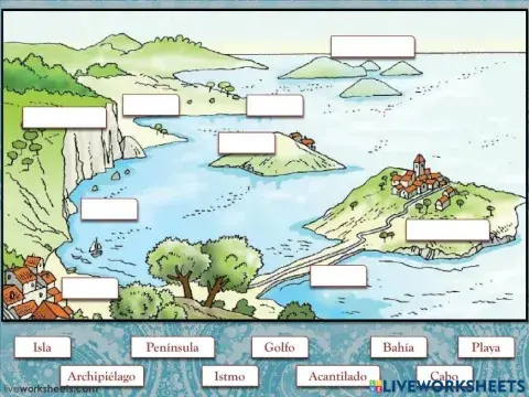 El relieve de costa.