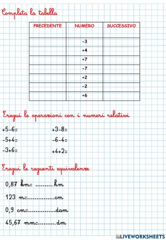 Numeri relativi-equivalenze