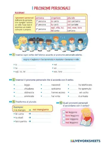 Pronomi Personali e Verbi
