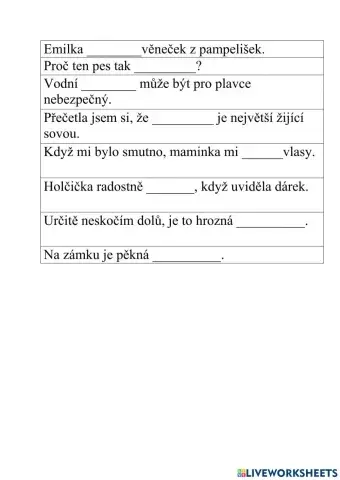 Chytáky vyjmenovaná slova