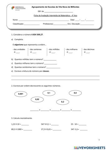Ficha do 2º periodo