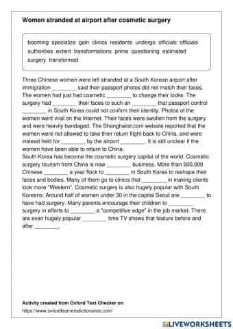 Women stranded at airport after cosmetic surgery