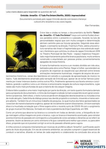 Atividades -  1 semana -