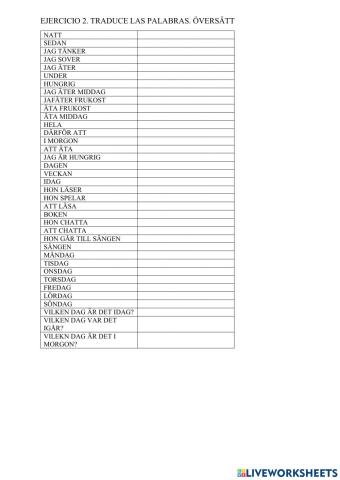 Vocabulario