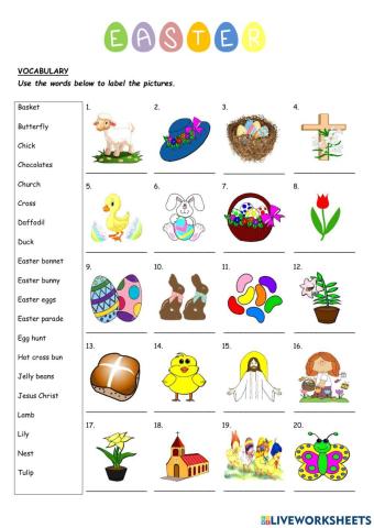 EASTER - Vocabulary