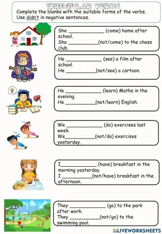 Past Simple Irregular verbs