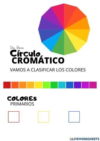 Círculo cromático -clasificación de colores