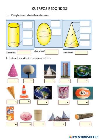 Prueba de cuerpos redondos