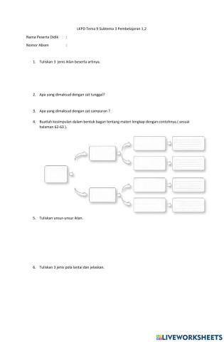 LKPD Tema 9 Subtema 2 Pembelajaran 1,2