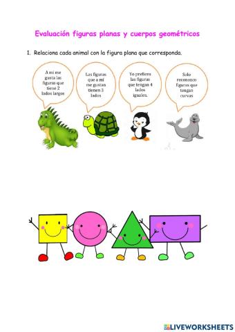 Evaluación de figuras planas y cuerpos geometricos