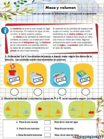 Masa y Volumen